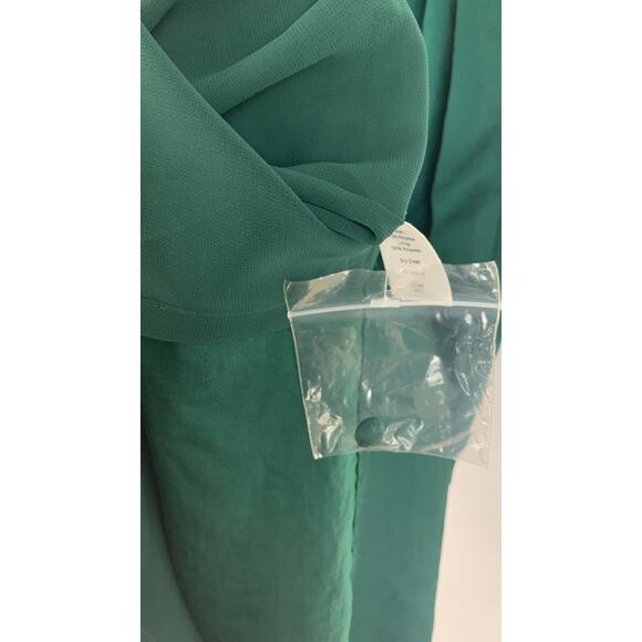 Talbots Emerald Green Rope Neck Mini Cocktail Dress Womens 4 Petite Sleeveless - Picture 9 of 9